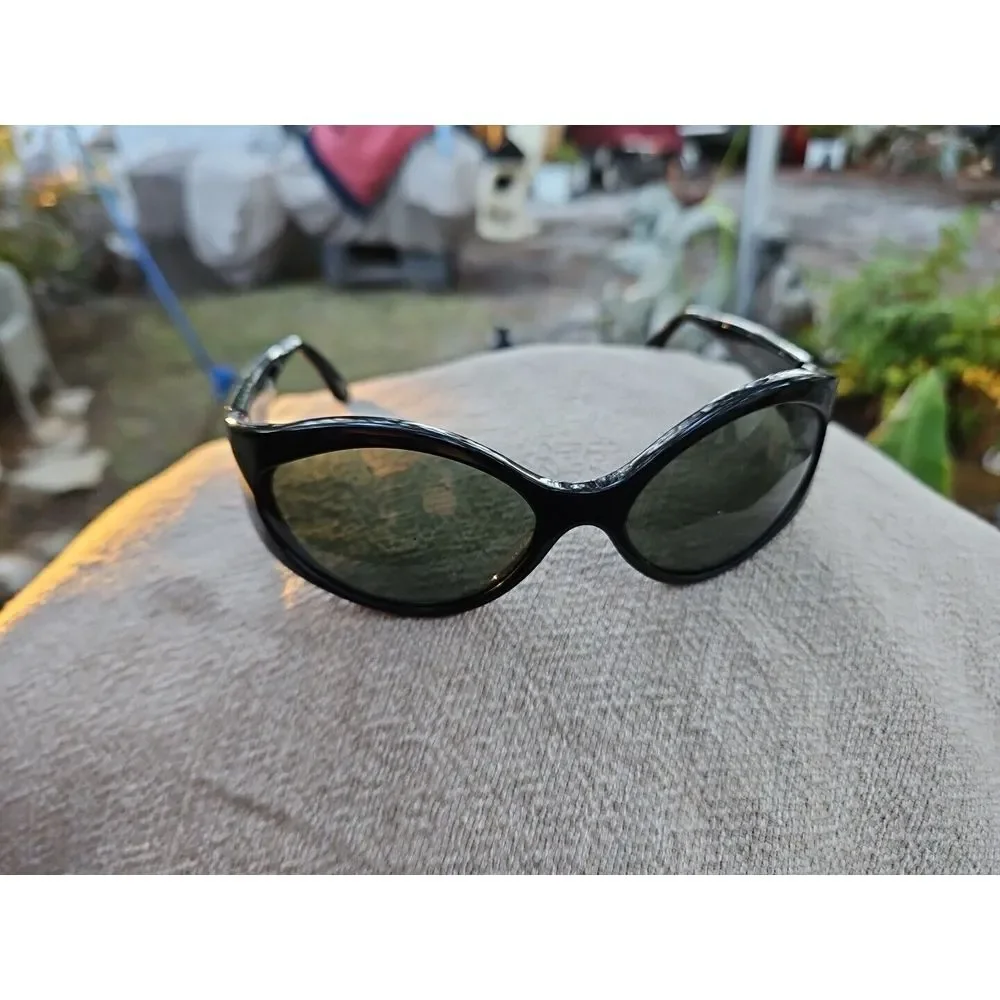 BULOVA BLACK Cat Eye Sunglasses‎ Shannon Sunwear Gold Logo